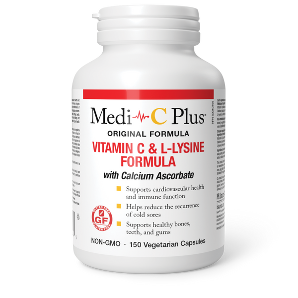 Medi-C Plus Vitamin C & L-Lysine Formula with Calcium Ascorbate (150 VCaps)