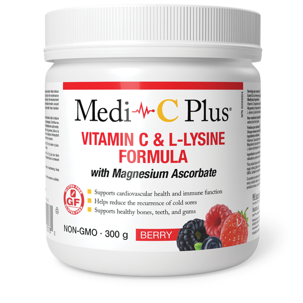 Medi-C Plus Vitamin C & L-Lysine Formula - Berry (300 g)