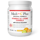 Container of Medi-C Plus Vitamin C & L-Lysine Formula with Calcium Ascorbate, citrus flavor, 300g size.