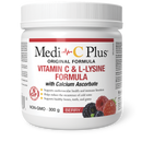 Medi-C Plus Vitamin C & L-Lysine Formula with Calcium Ascorbate - Berry Flavor Bottle, packed with essential nutrients for immune support.