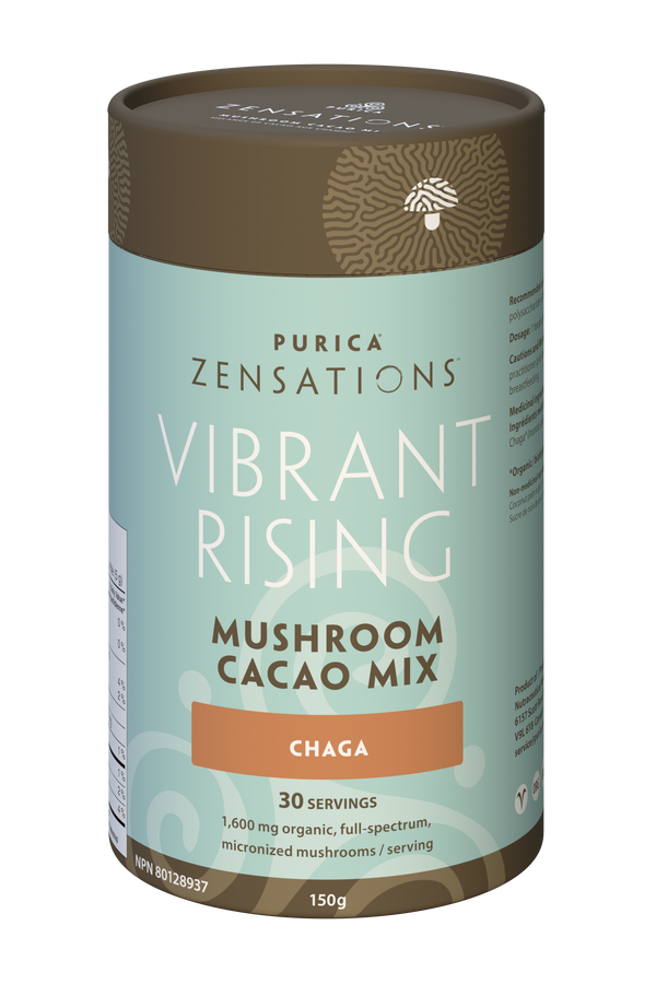 Purica Zensations Vibrant Rising - Chaga Mushroom Cacao Drink Mix (150 g)