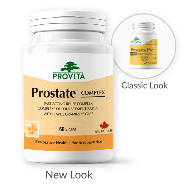Bottle of Provita Prostate Complex supplement for men's prostate health support