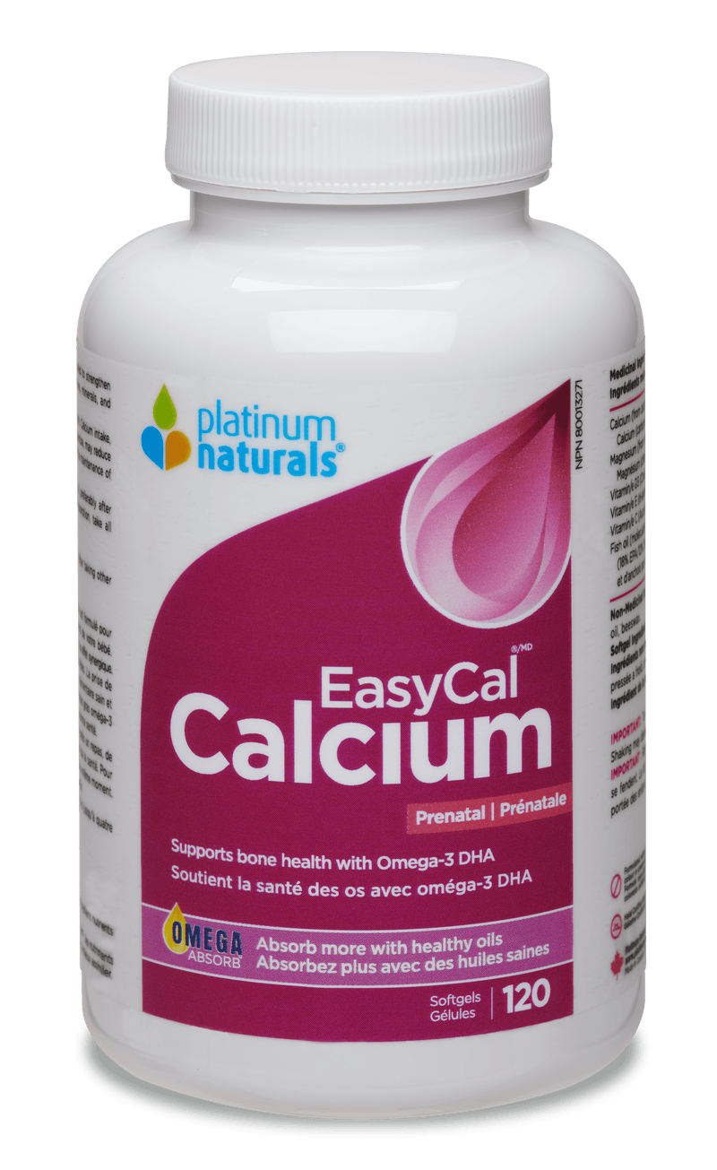 Platinum Naturals EasyCal Calcium Prenatal (120 Softgels)