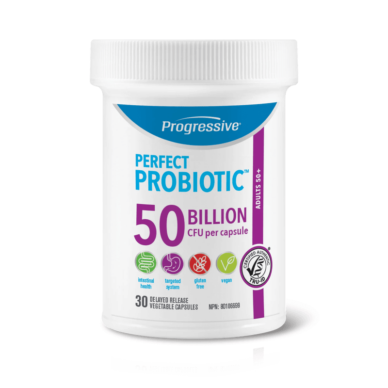 Progressive Perfect Probiotic Adults 50+ 50 Billion CFU 30 VCaps Image 2