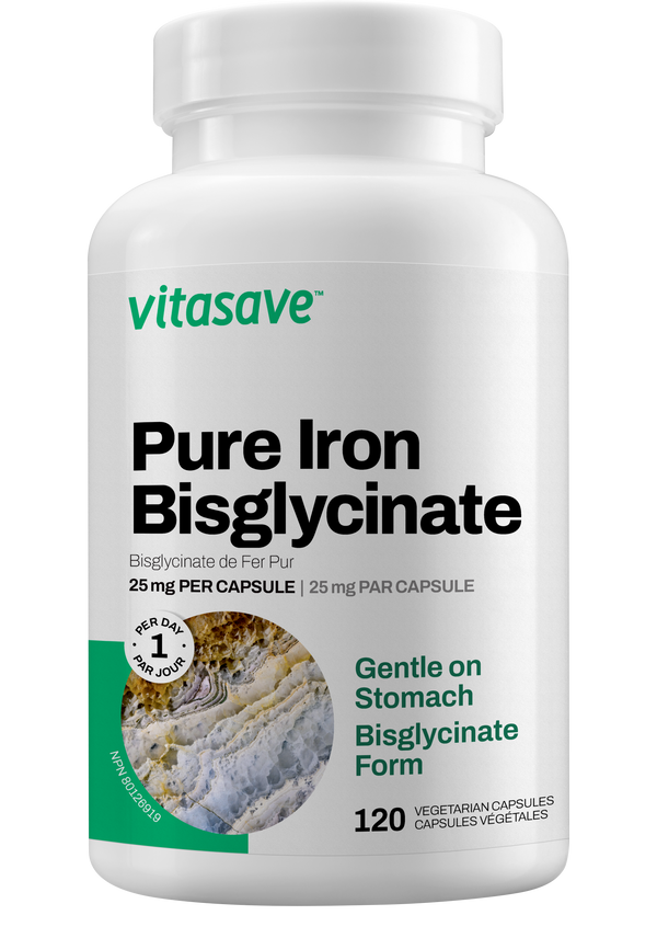 Vitasave Pure Iron Bisglycinate 25 mg (120 VCaps)