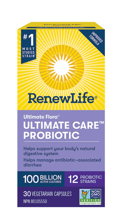 Renew Life Ultimate Flora Ultimate Care Probiotic 100 Billion - Shelf Stable (VCaps) [Clearance]