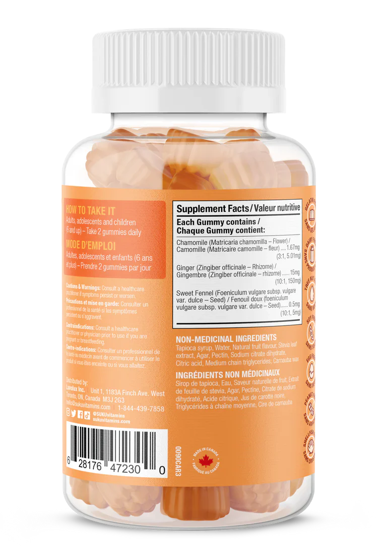 Suku Vitamins DeBloat - Anti-Ballonements (60 Gummies)