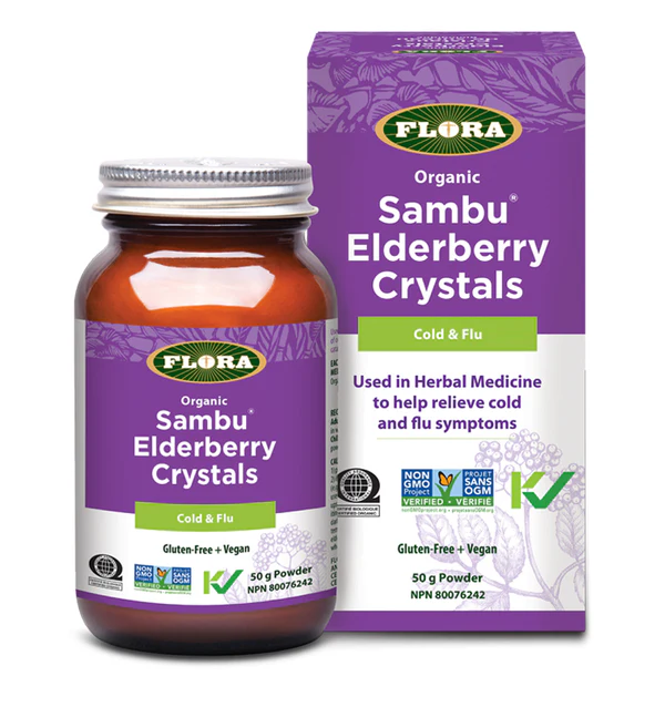 Flora Organic Elderberry Crystals Cold & Flu (50 g)