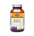 Flora Senior's Probiotic 34 Billion Viable Cells in vegetarian capsules, designed to support digestive health and immune function in adults over 50.