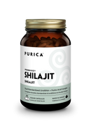 Purica Shilajit supplement bottle on a white background