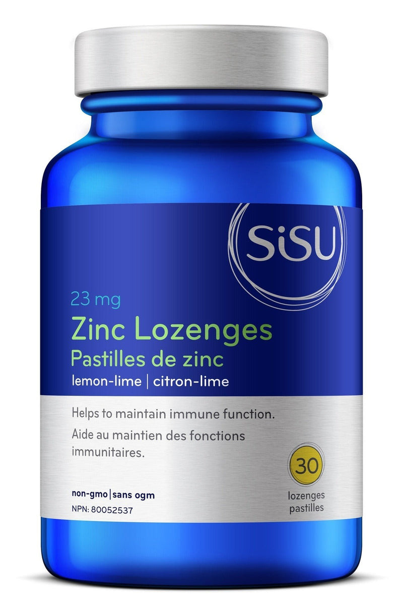Sisu Zinc 23 mg - Lemon-Lime 30 Lozenges Image 1