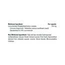 A hand holding two Thorne Research Curcumin Phytosome - Sustained Release 150 mg capsules, highlighting their smooth, vegetarian-friendly composition.