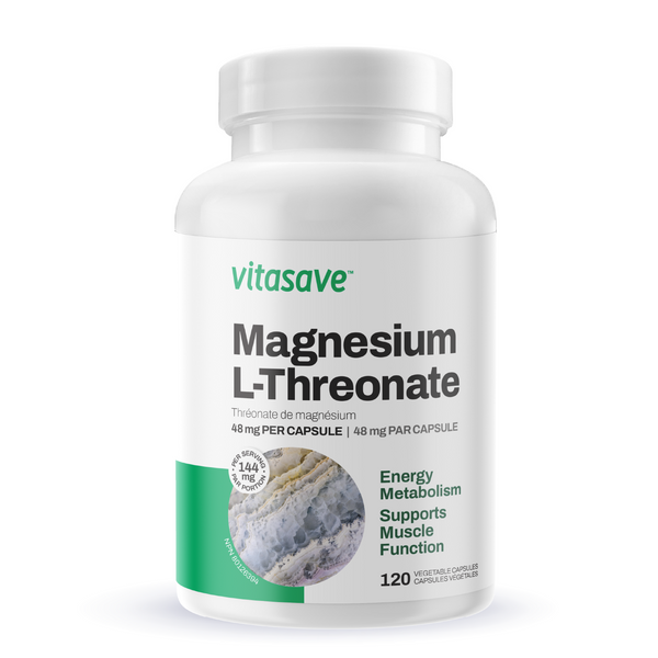 Vitasave Magnesium L-Threonate 48mg (120 vegetable capsules)