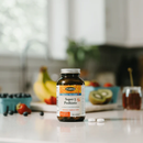 Close-up of Flora Super Adult Probiotic Supplement – Showcasing the 120 vegetable capsules packaging designed to support adult digestive health with 10 billion active probiotic cultures.