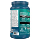 Blue container with nutritional information on a white background