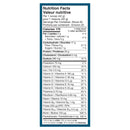 Nutrition facts label for a product on a white background