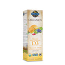 Garden of Life Organics Vegan D3 Organic Spray in Vanilla flavor, 1000 IU per serving, 58 mL bottle.