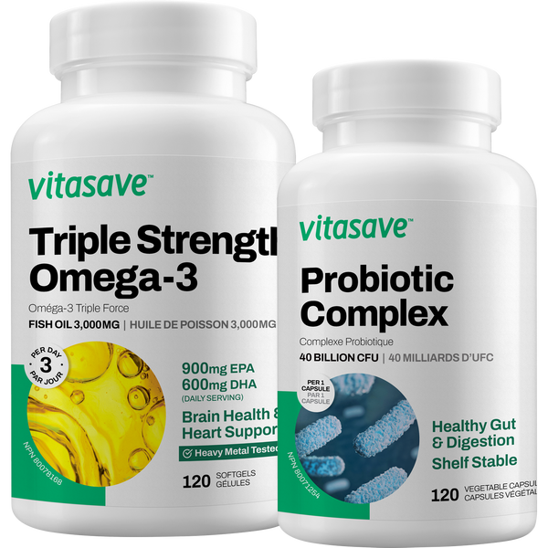 Vitasave Mood & Digestion Bundle (Probiotic+Omega-3)