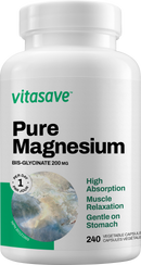 "Vitasave Magnesium Bisglycinate 200mg - High-quality magnesium supplement for optimal absorption and wellness."