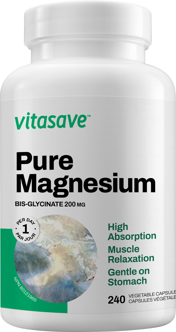 Vitasave Magnesium Bisglycinate 200 mg (240 Capsules)