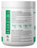 Collagen powder container with label on a white background