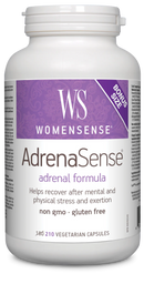 WS WomenSense AdrenaSense adrenal formula supplement bottle on a white background