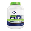 A container of PVL Essentials Sport Whey Protein in Rich Chocolate flavor.
