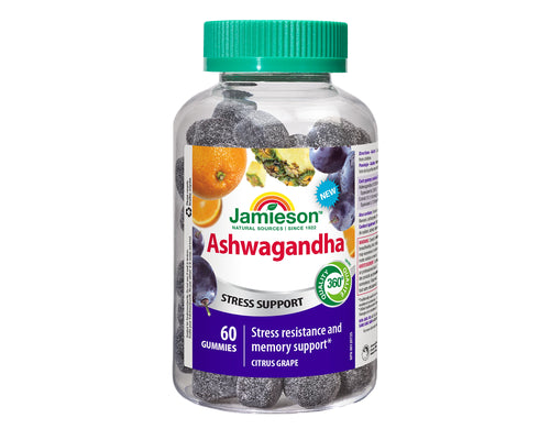 Jamieson - Ashwagandha - Citrus Grape (60 Gummies)