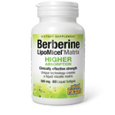 A bottle of Natural Factors Berberine LipoMicel 500 mg Softgels, with green and white label, 60 liquid softgels inside.