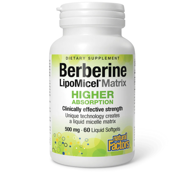 Natural Factors Berberine LipoMicel 500 mg (Softgels)