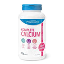 A bottle of Progressive Complete Calcium adult women's caplets with 120 caplets.
