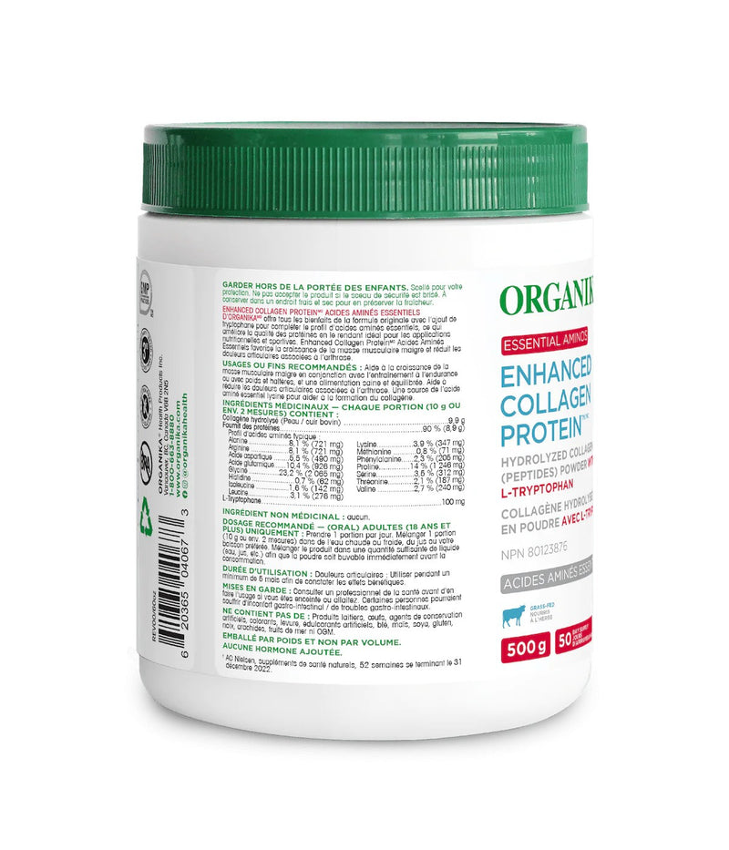 Organika Enhanced Collagen Protein Essential Aminos (500 g)