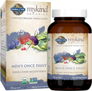 Garden of Life MyKind Organics Men's Once Daily Multivitamin bottle with 60 tablets, featuring organic ingredients for daily health support.