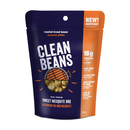 Nutraphase Clean Beans Sweet Mesquite BBQ (85 g) – A resealable pouch of high-protein roasted fava beans, flavored with smoky mesquite BBQ seasoning, perfect for a healthy, crunchy snack.