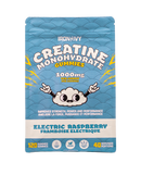 Package of Ironshay Creatine Monohydrate Gummies with a cartoon character on a blue background