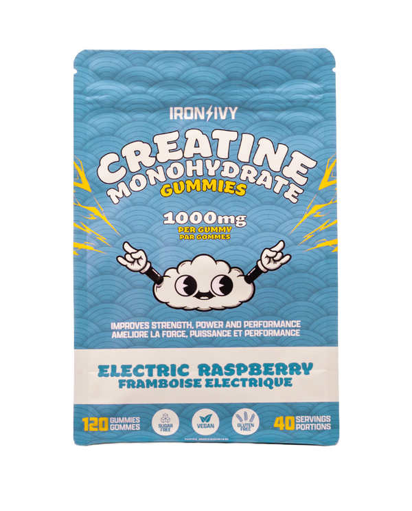 Iron Ivy Creatine Monohydrate Gummies 1000mg – 120 Gummies (40 Servings)