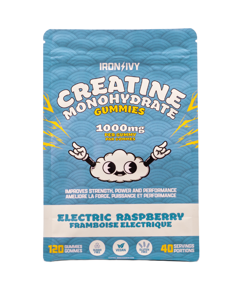 Iron Ivy Creatine Monohydrate Gummies 1000mg – 120 Gummies (40 Servings)
