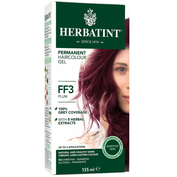 Herbatint Permanent Herbal Haircolor Gel - FF3 Plum (135 mL)