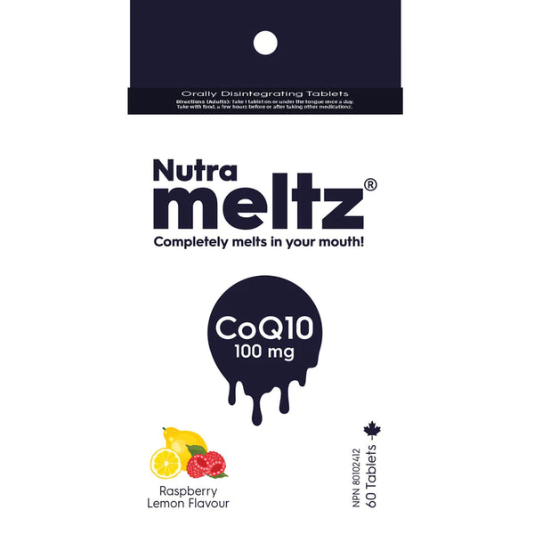 Nutrameltz CoQ10 100 mg - Raspberry (60 Tablets)