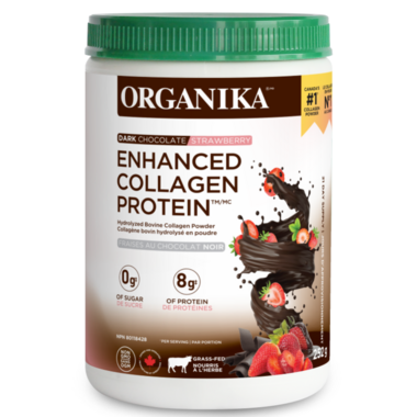 Organika Enhanced Collagen Protein - Dark Chocolate Strawberry (252 g)