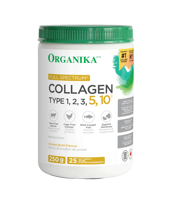 Organika Full Spectrum Collagen - Chicken Broth Flavour (250 g)