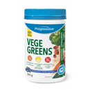 Progressive VegeGreens Improved Formula Blueberry Medley in a 265g container, featuring antioxidant-rich superfoods and vibrant packaging.