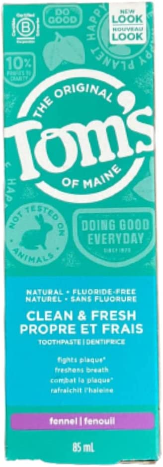 Tom's of Maine Clean & Fresh Fluoride-Free Toothpaste - Fennel Flavour (85 mL)