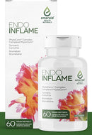 A box of Emerald Health Endo Inflame supplement softgels with a floral design on the packaging.