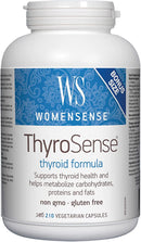 WomenSense ThyroSense BONUS SIZE - 210 Vcaps for thyroid support and energy boost, featuring a clean label design with natural ingredients.