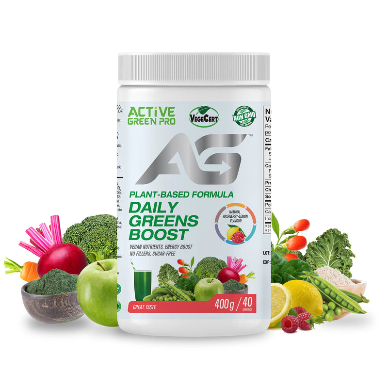 Active Greens Daily Greens Boost - Raspberry Lemon (400 g)