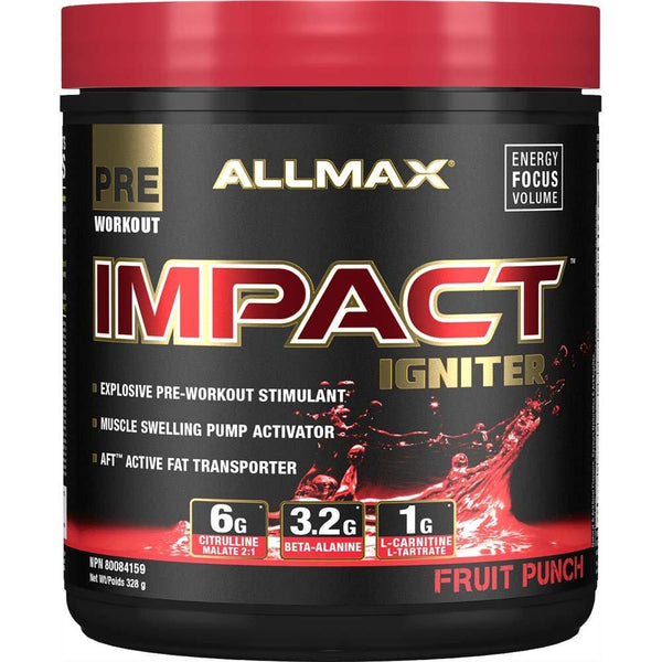 ALLMAX Impact Igniter Pre-Workout - Fruit Punch 328 g Powder Image 1