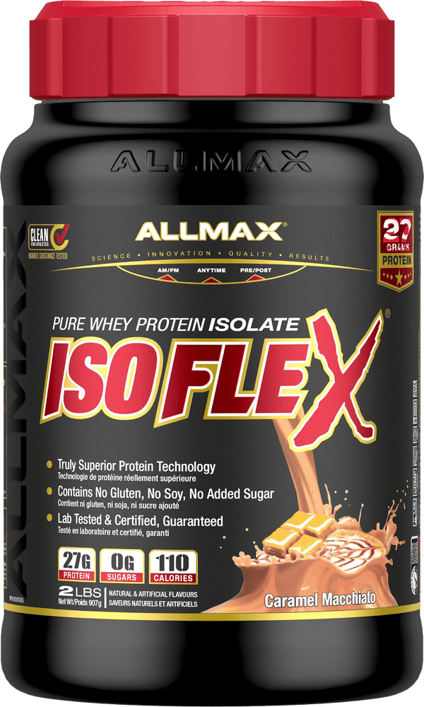 ALLMAX IsoFlex Pure Whey Protein Isolate - Caramel Macchiato 2 lbs Image 1