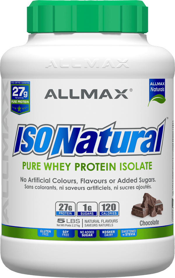 ALLMAX IsoNatural Pure Whey Protein Isolate - Chocolate 5 lbs Image 1