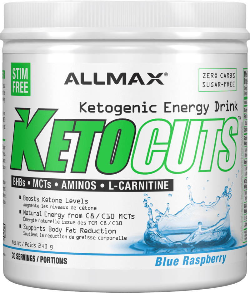 ALLMAX KetoCuts Ketogenic Energy Drink - Blue Raspberry 240 g Image 1